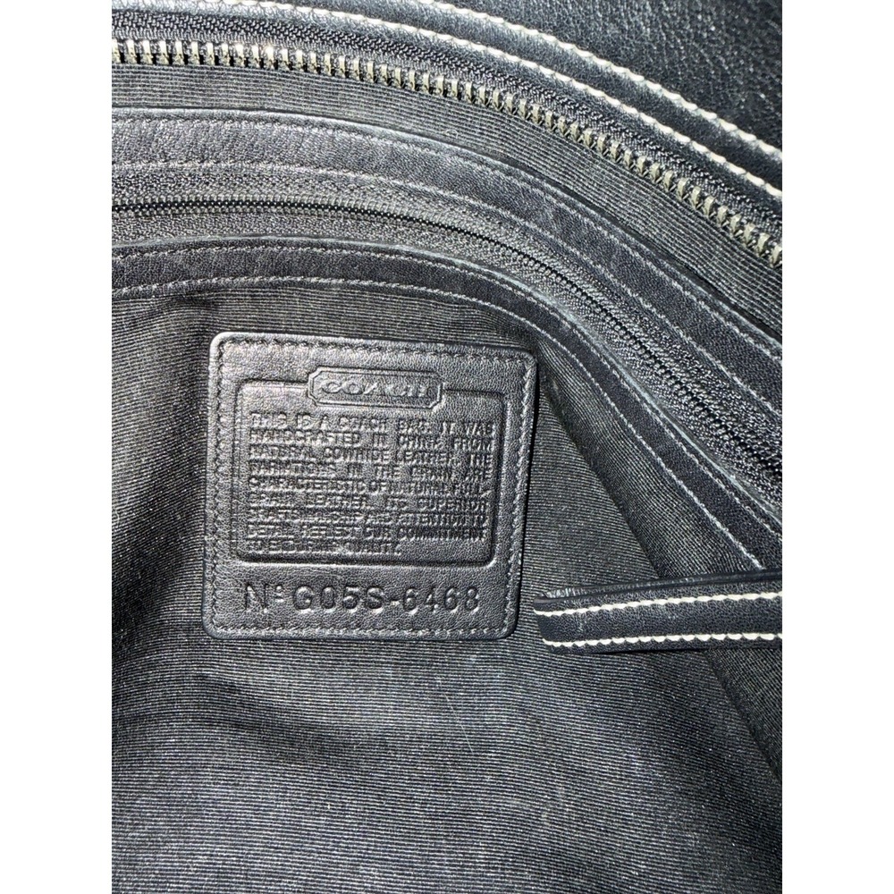 Vintage Coach SoHo Tote Satchel Bag 8A09 Y2K Black Leather Purse - Picture 8 of 11